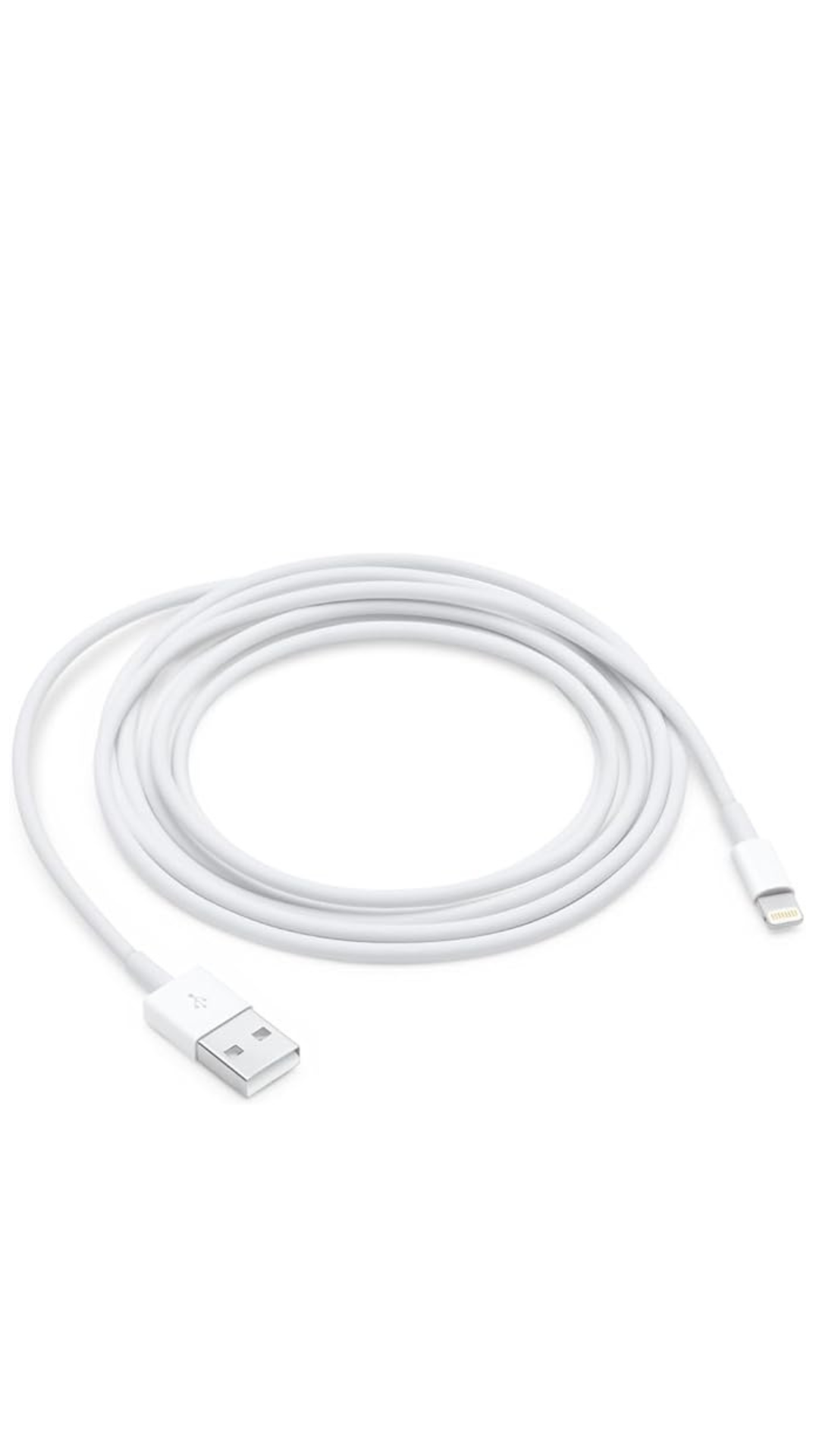 Apple MD819AM/A Cable cargador con USB, de 2 metros.